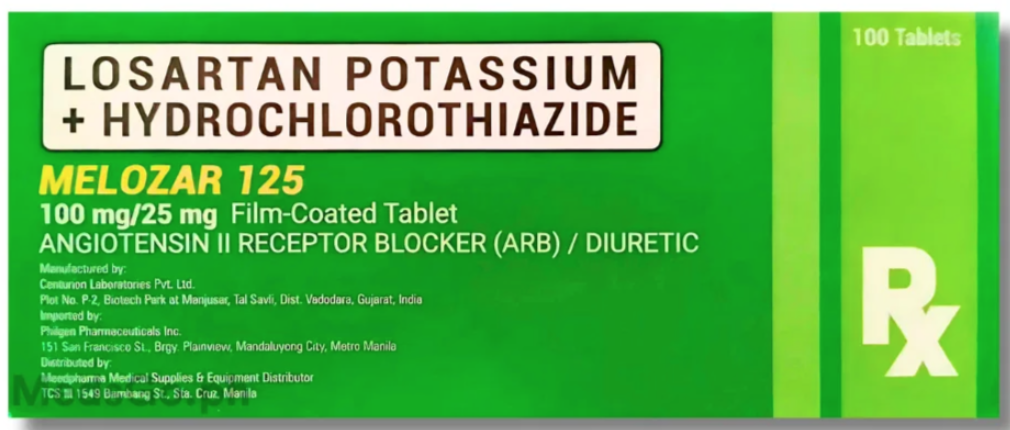 MELOZAR Losartan + HCTZ Tablet 100mg/25mg